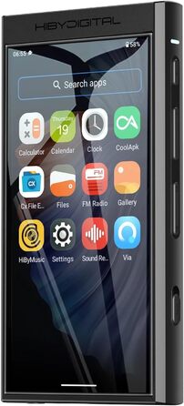 Цифровий аудіоплеєр HiBy M300 з вбудованим динаміком, Android 13, Bluetooth, Wi-Fi, FM-радіо, підтримка PCM768k, DSD256, 32 ГБ, чорний