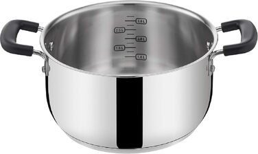 Каструля Lagostina Praktischer з 2 ручками для індукції, сіра, 20 см, сталь 18/10