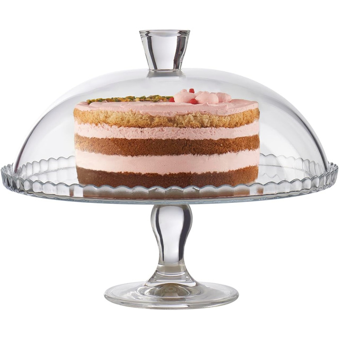 Pasabahce Patisserie - Тортниця скляна з ніжкою та кришкою, 25.4 см