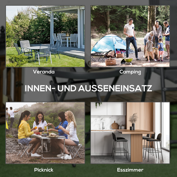 Outsunny Side Table Outdoor, Набір з 2 садових столів, Складаний кемпінговий стіл з дерева, Розкладний стіл для саду, Балкона, Тик, 45 x 45 x 45 см