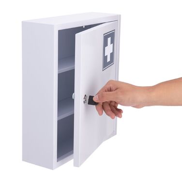 Шкафчик для медикаментів Relaxdays із замком та хрестом