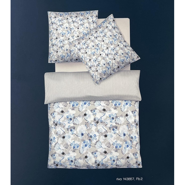 Комплект постільної білизни 135 х 200 см і 80 х 80 см з 100 бавовни White Blue