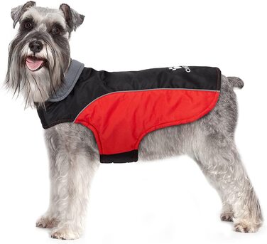Зимове пальто для собак IREENUO, водонепроникне пальто для маленьких і середніх собак, зимові куртки і зимові пальто з флісовою і світловідбиваючою смугою (м)