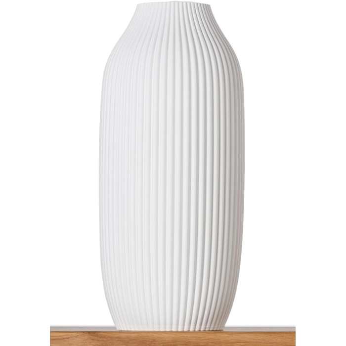 Підлогова ваза 3D Vase Stella L 30см для трави пампаси біла