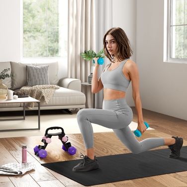 Набір гантелей з підставкою, комплект з 6 гантелей для фітнес-тренувань: 2 x 1 кг, 2 x 3 кг, 2 x 5 кг