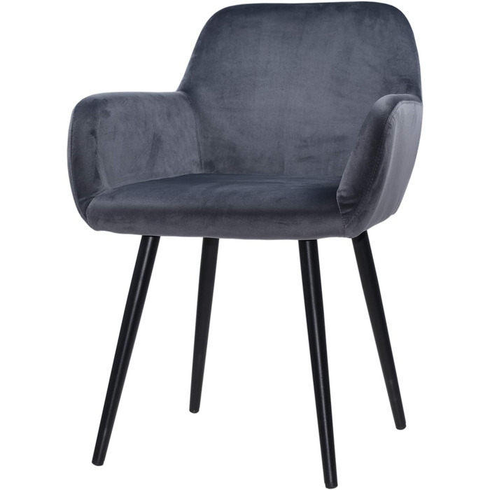 Крісло для гостей CIRA Aktion, сіре, з м'якою оббивкою, для вітальні та їдальні