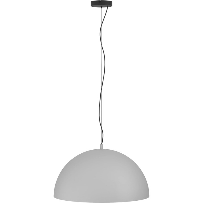 Підвісний світильник EGLO Gaetano 1, підвісний світильник для обіднього столу, металевий світильник для їдальні в чорному та золотому кольорах, цоколь E27, (чорний, сірий, Ø 53,5 см)