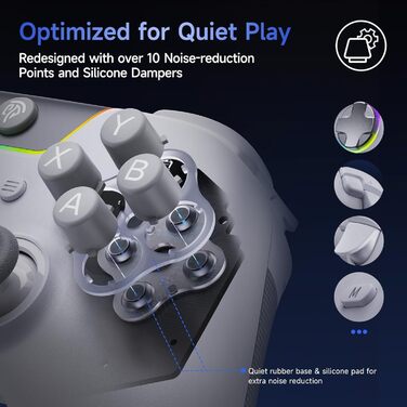 EasySMX X05PRO Бездротовий Геймпад для ПК, Switch, Android, iOS з тихими кнопками, Hall джойстиками та програмованими клавішами