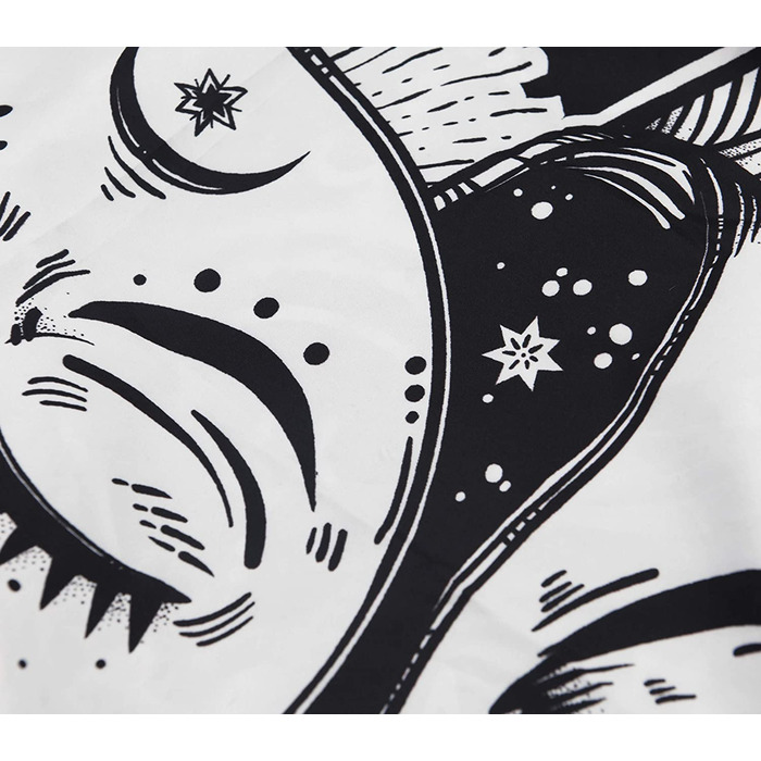 Гобелен omnihabit, настінний рушник, гобелен, покривало, настінний розпис з високою деталізацією (Біле сонце, 150 х 200 см)