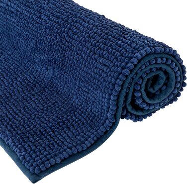 Килимок для ванної MIULEE синель килимок для ванної набір з 2 предметів Килимок для ванної нековзний миється килимок килимок для душа килимок для ванної килимок для ліжка килимок для ванної кімната Вітальня Спальня 50x80 см сірий (60x90 см, темно-синій)