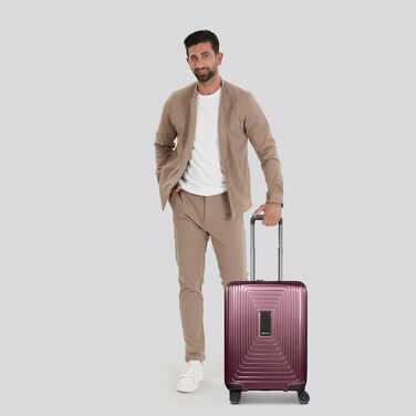 Набір валіз REDOLZ Essentials 14: S (55 см), M (66 см), L (77 см) | Розширювані, з відділом для ноутбука, TSA, 4 колеса | Колір: Aubergine Metallic