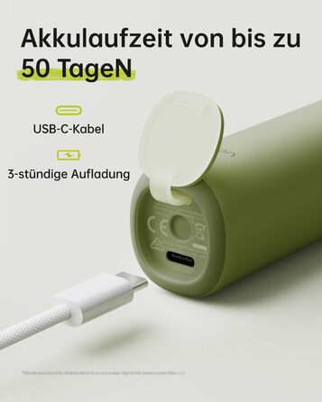 Laifen Wave Spezial: Електрична звукова зубна щітка з вібрацією та осциляцією, для дорослих, з додатком, 2 насадки (зелена)