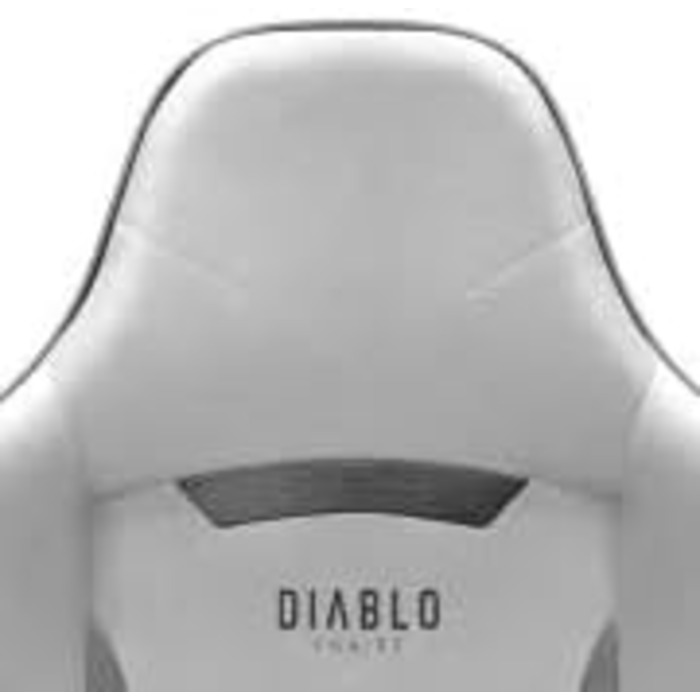 Ігрове крісло Diablo X-ST4RTER Офісне крісло Стілець Ергономічний тканинний чохол 2D Підлокітники Механізм нахилу (сірий, 132 см x 68 см x 49,5 см)