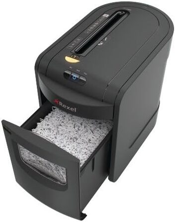 Rexel REM820 шредер для документів, мікроріз, ручний привід, 23 л контейнер, чорний, 13 аркушів, P4, 2104010EU