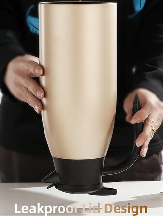 Термос-термокана 2л з нержавіючої сталі, двостінна вакуумна ізоляція, рожеве золото. Для кави, чаю та інших напоїв. Зберегає тепло/холод до 24 годин.