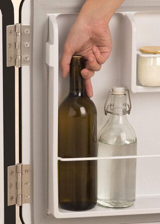 Ретро міні-холодильник 50 Gold, 48L, кремовий, з регульованою полицею, енергозберігаючий, 50x44x49,8 см