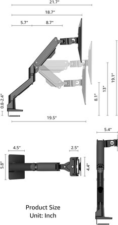 Підставка для монітора Bewiser Robuster: міцна, для широких моніторів 34-57 дюймів, до 20 кг, чорна
