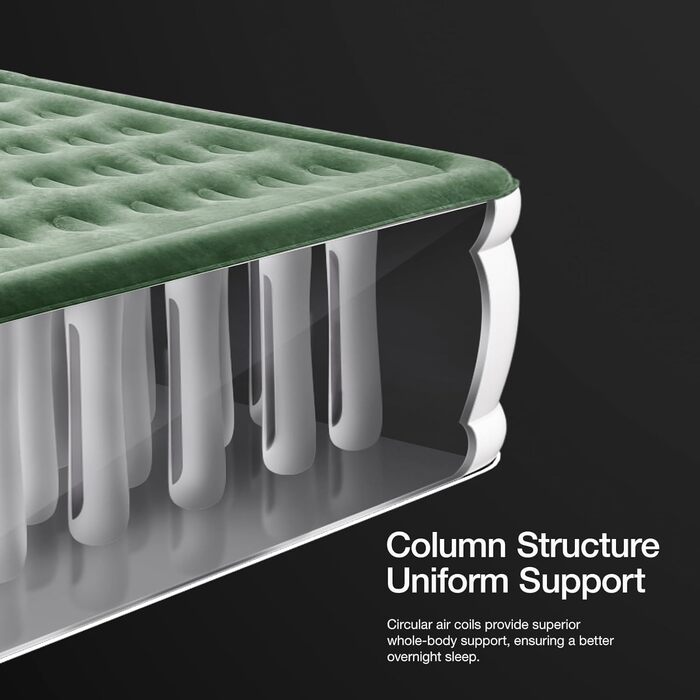 Надувний матрац для двох осіб 203x152x40 см з електричним насосом, самонадувний, для дому