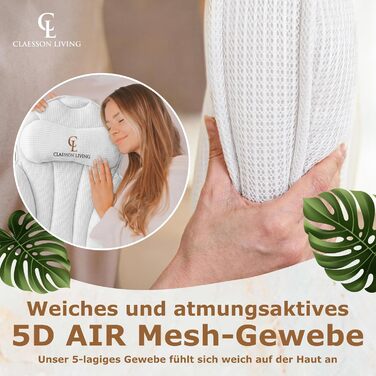 Подушка для ванни повне тіло (152x56 см) з підголівником (11 см) - біла. Підтримка шиї, спини та ніг. З сумкою для прання та подорожей, гачком для сушіння.