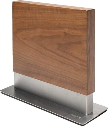 Магнітний брусок для ножів Coninx двосторонній | Тримач для ножів без ножів | Тримач для кухонних ножів з потужним магнітом | Підставка для ножів Coninx з антиковзким покриттям, горіховий колір