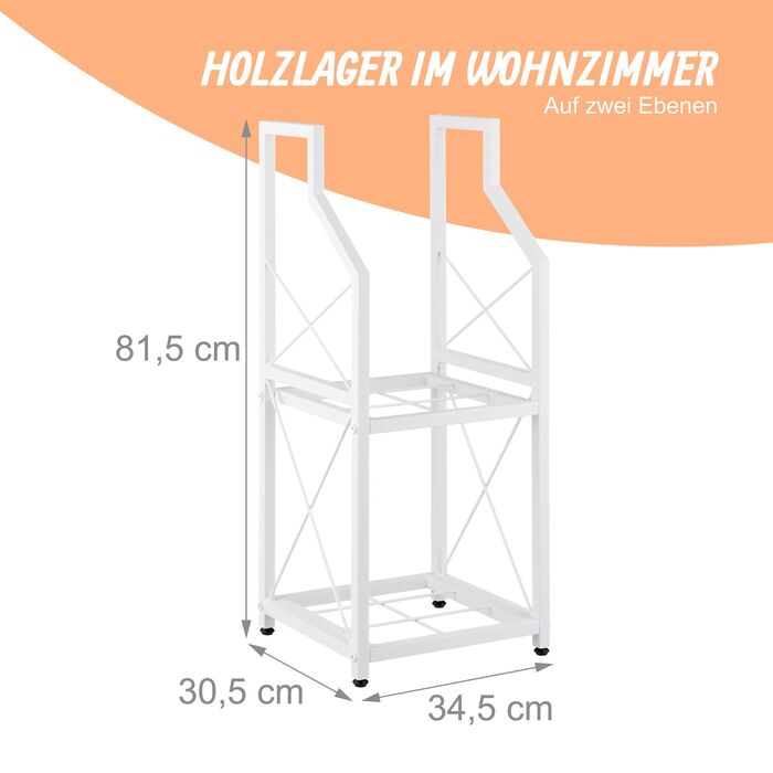 Стильна полиця для дров Relaxdays з 2 ярусами