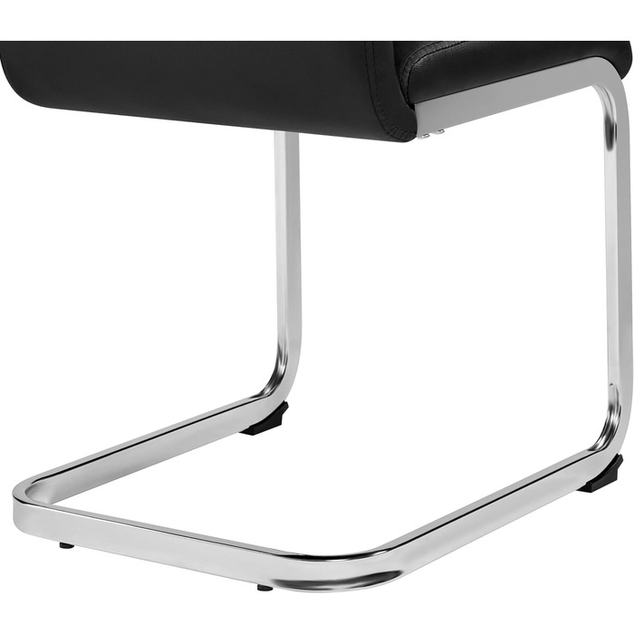 Набір з 2 кухонних стільців Yaheetech, чорний, металева основа, обідній стілець