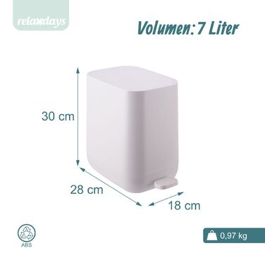 Відро для сміття Relaxdays, 7 літрів