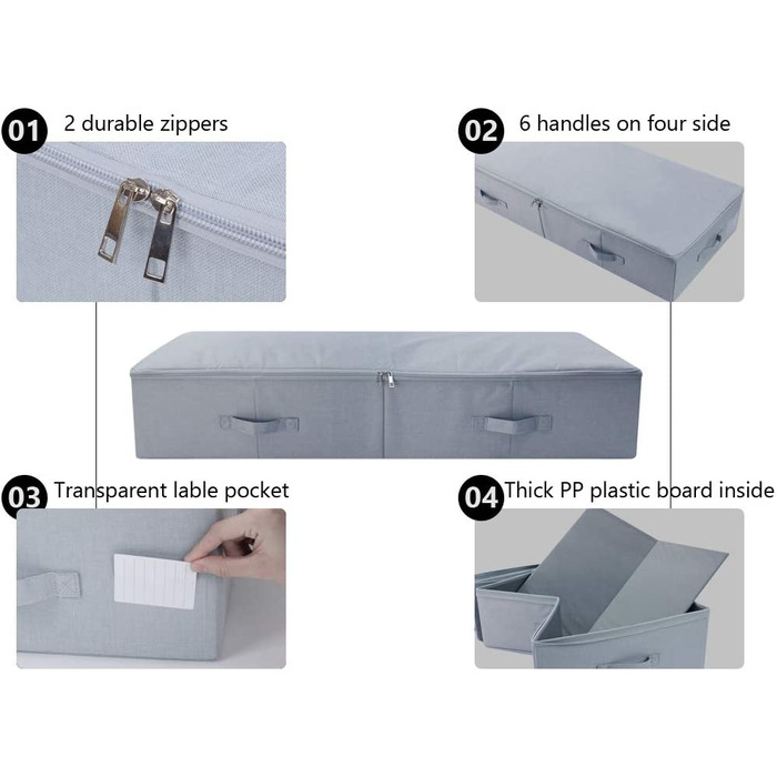 См, Ящик для зберігання під ліжком / дихаючий і захищений від молі компактний ящик для зберігання під ліжком для, 100 * 43 * 18