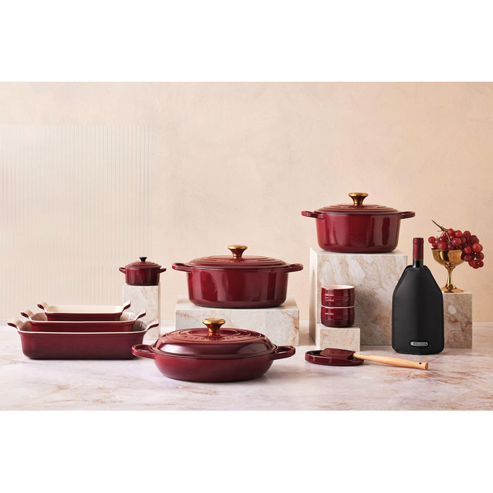 Le Creuset Signature Казанок з чавуну з кришкою, овальний, 29 см, 7,5 л, для всіх типів плит, включаючи індукцію, колір Chambray