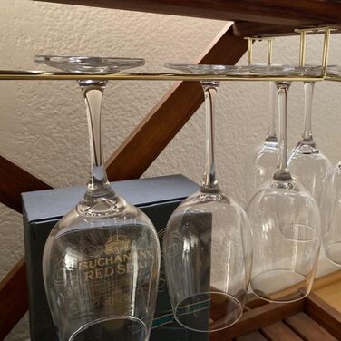 Тримач для келихів RedDreamer, 4 шт., нержавіюча сталь, для шафи, кухні, бару, 27.7 см (14 дюймів), золотий