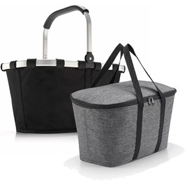 Дорожня сумка, набір з сумки-перенесення BK сумка-холодильник UH, BKUH, кошик для покупок з відповідною сумкою-холодильником, (чорний сріблястий)