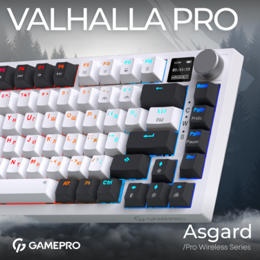Бездротова механічна клавіатура GamePro MK160D Pro QLAB Sakura Switch White