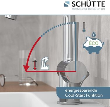 Змішувач для ванної SCHÜTTE 79710 LONDON з висувною лійкою, для миття волосся, однорідний, з комплектом зливу, хром