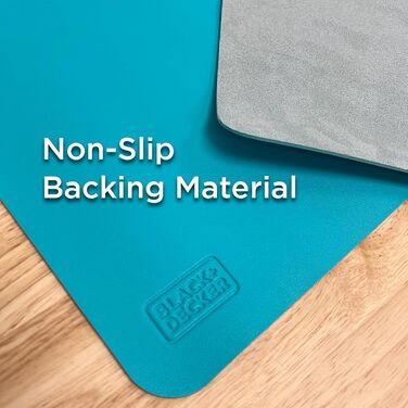 Килимок для миші та клавіатури Black+Decker зі штучної шкіри для офісу та геймінгу, захисний підкладник на стіл (Loch Ness, 33x61 см)