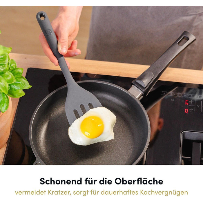 Набір кухонних аксесуарів Hoffmann Küchenhelfer-Set (5 предметів), антрацит, силікон-сталевий сердечник