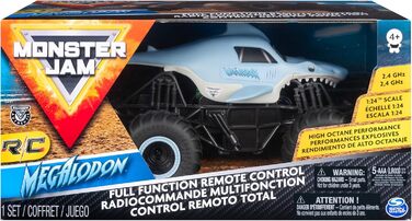 Monster Jam Megalodon RC – Радіокерований позашляховик-трюкач у вигляді акули, масштаб 1:24, від 3 років