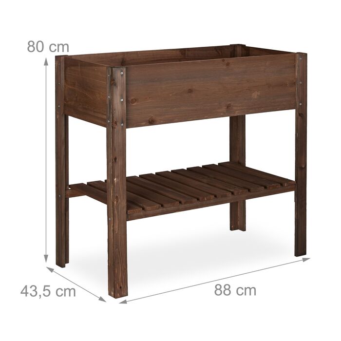 Грядок Relaxdays з дерева, темно-коричневий