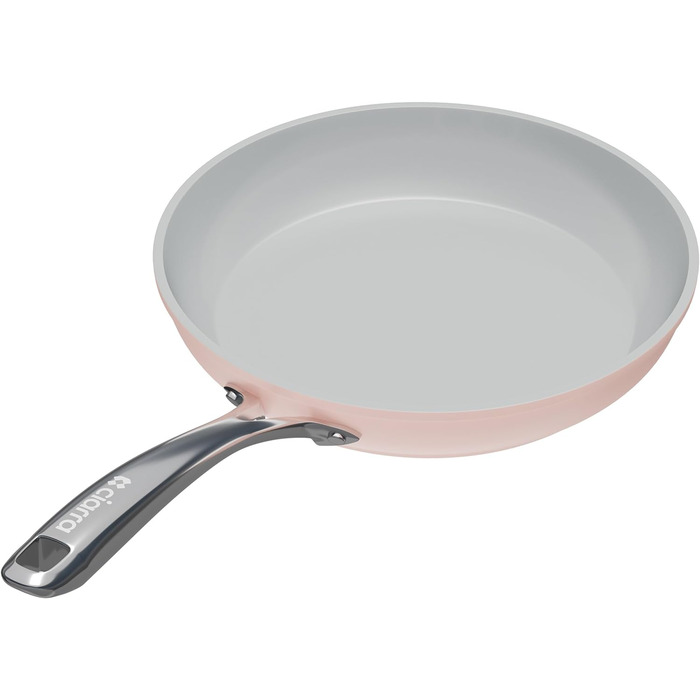 Сковорода CIARRA Beyond 26 см для смаження та універсальні сковороди з антипригарним покриттям з керамічної індукції Підходить для духовки безпечного рожевого кольору
