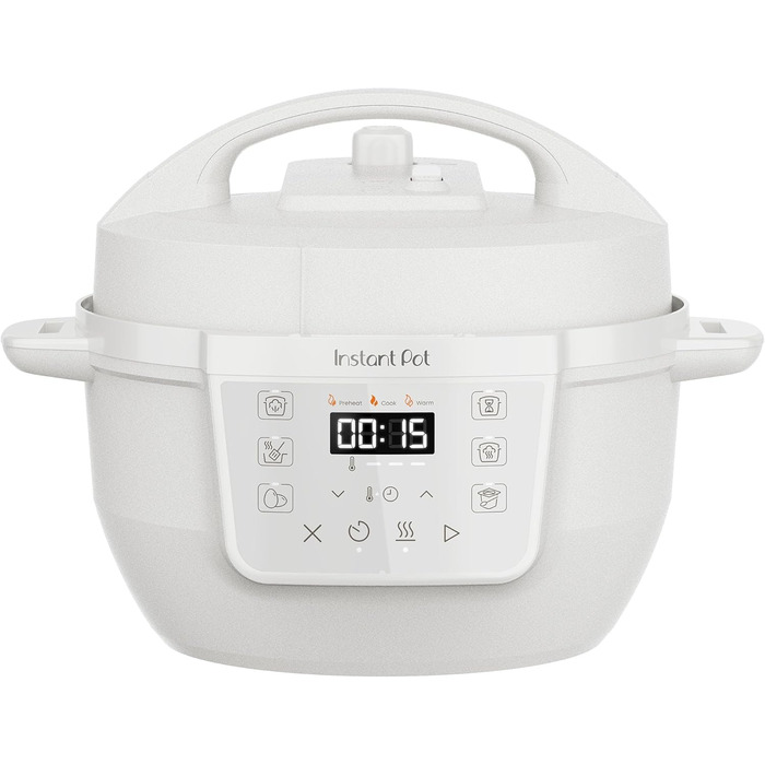 Мультиварка Instant Pot 3.8L 7-в-1: мультикок, рисоварка, пароварка, сковорода, йогуртниця, підігрівач - білий морський кришталь