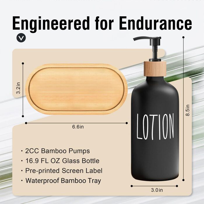 Набір для ванної кімнати MOMEEMO: мильниця, дозатор мила, бамбукова помпа, піднос (чорний)