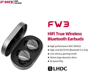 Бездротові навушники-вкладиші FIIO FW3, сірий