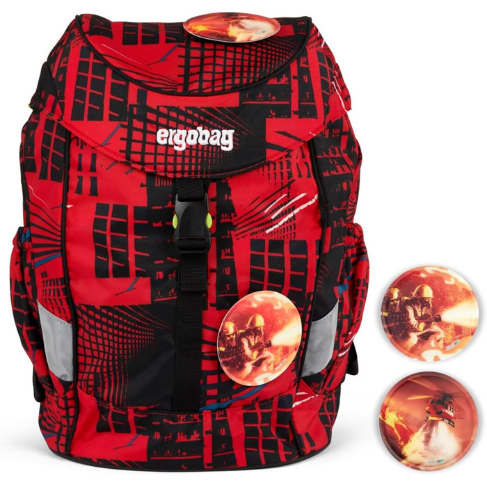 Ергономічний дитячий рюкзак ergobag mini, DIN A4, 10 літрів (один розмір, смуга сигналізації - червона)