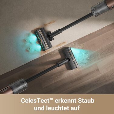 Dreame Z20 - Бездротовий пилосос з потужністю 190AW, LED-дисплеєм та технологією розпізнавання бруду, синій LED-підсвічування, для прибирання дому, видалення шерсті тварин та килимів