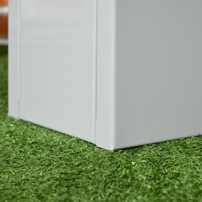 Кашпо для рослин, сталь з покриттям, стійке до погодних умов, 91 см x 22 см x 22 см, сірий