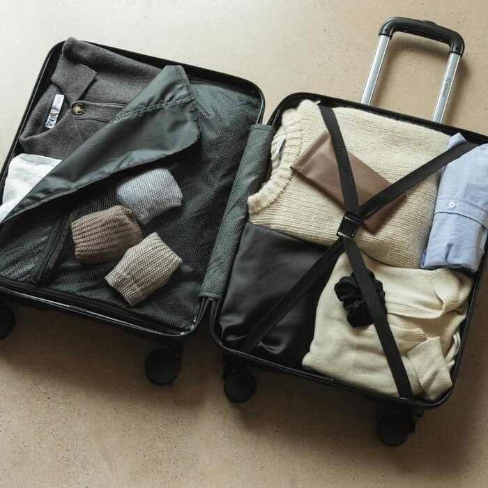 Набір валіз NUMADA Upfly T10 ABS: 3 шт. (55x40x20, 66x44x26, косметичка). Міцний, безпечний, для ручної поклажі.