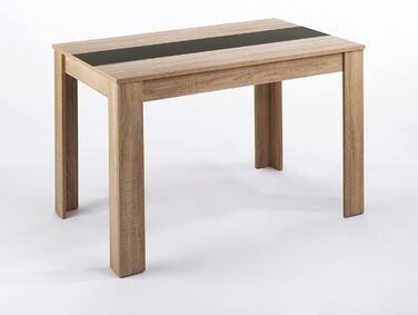 byLIVING Обідній стіл Nori: сучасний дизайн, ефект дуба, стільниця двостороння (чорний/білий), 120x80 см, H 75 см