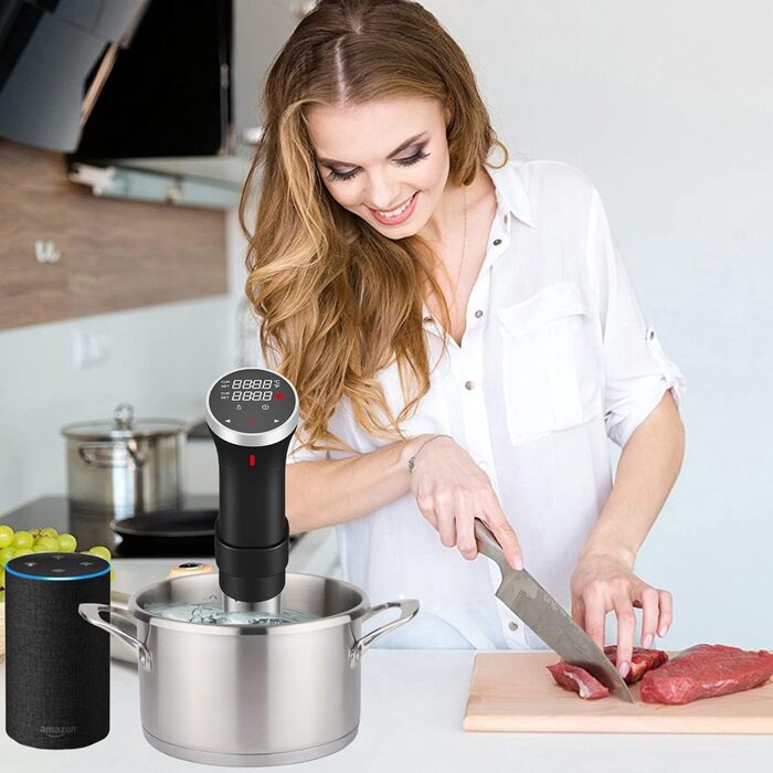 Су-від кухонний пристрій Fityou - водонепроникний, 1100 Вт, точне регулювання температури, LCD-дисплей, нержавіюча сталь