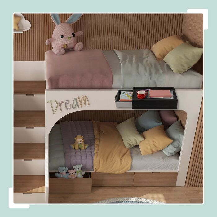 Набір з двох приліжкових столиків Relaxdays з бамбука з кріпленням