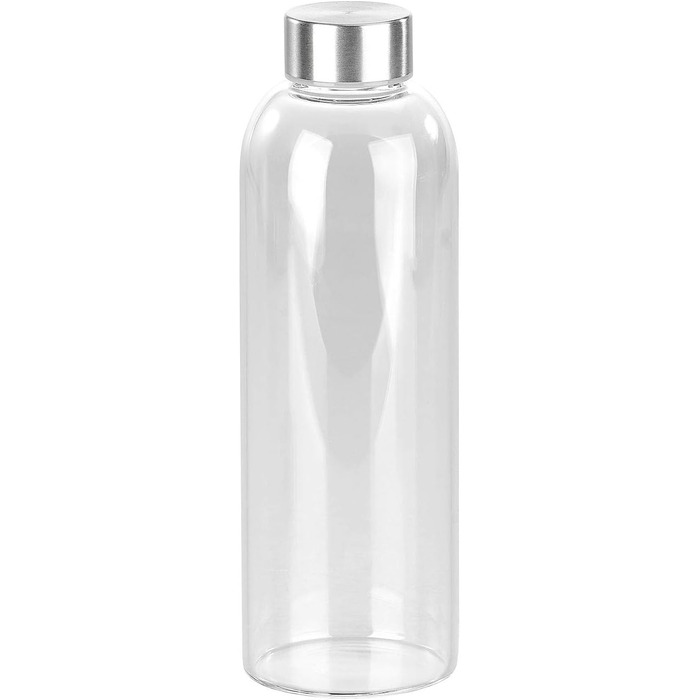 Скляна пляшка для води Rosenstein & Shne набір з 2 пляшок для води, боросилікатне скло, неопренова кришка, 750 мл, без бісфенолу А (скляна пляшка, боросилікатна пляшка для води, на відкритому повітрі в дорозі)