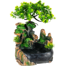 Фонтан для дому | Фонтан-водоспад | Декоративний фонтан для вітальні та офісу | З насосом | 19 x 13 x 28.5 см